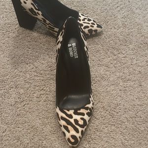 Animal print, block heel pumps